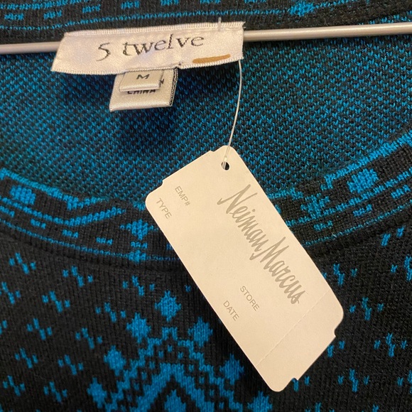 Knitted Dress navy & blue - Picture 4 of 4